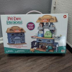 Pet Care Shop Play House Playset - Pretend Veterinarian Animal Store By Kids N Play - Brand New!