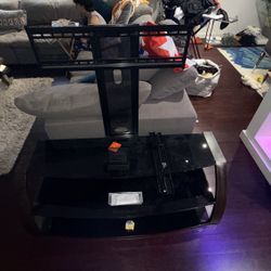 2$ - TV Stand With Glass Shelves - 33196