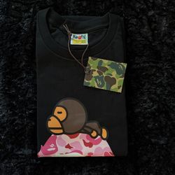 Bape ABC Camo Milo On Big Ape Tee 