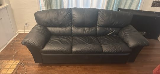Black Leather Futureline Sofa