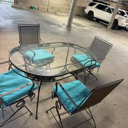 Wrought iron patio set 