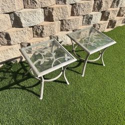 Patio End Tables And Love Seat Glider