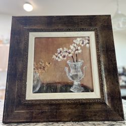 Framed Orchid Painting 