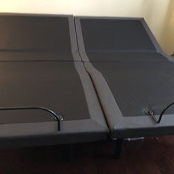 Adjustable Twin/ King Bed Frame And Mattress