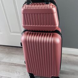 NEW 20” Carry-On Luggage + Matching Cosmetic Case – $30 ✈️🩷  📍 Pickup: South Durango & 215 — near IKEA 💵 $30 FIRM for BOTH  Beautiful rose-pink 20”