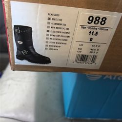 Red Wings 998 Black Steel Toe Boots