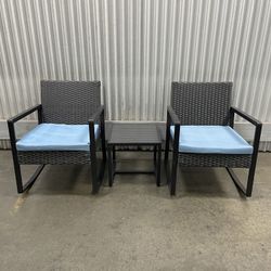 3pc Outdoor Patio Furniture Chair Set