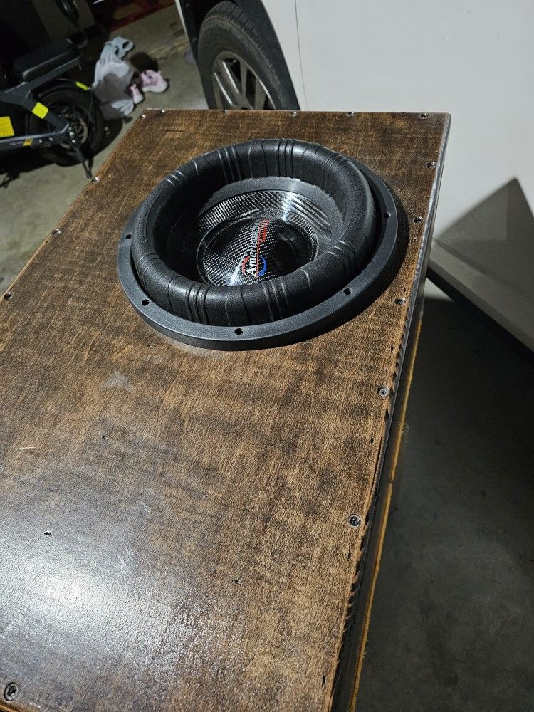 best offer take it, 12 inch custom subwoofer box enclosure with american bass godzilla subwoofer dual 2 ohm