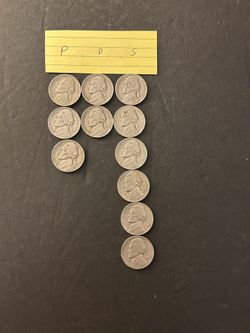 Coins – Jefferson Nickels – Difficult To Find In Circulation – 3 Philadelphia Mint and 2 Denver Mint and 6 SanFrancisco Mint - Total 11 Coins 
