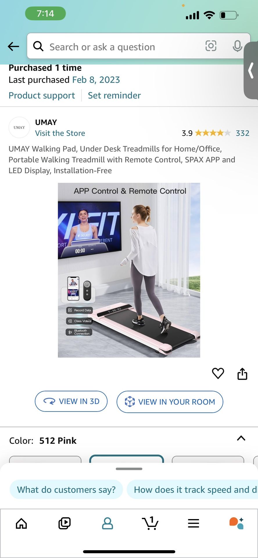 Walking pad/treadmill