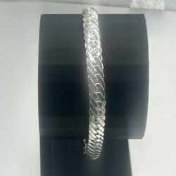 7mm 8inch Close Knit Cuban Bracelet 100% Sterling Silver
