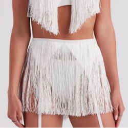 Halloween Cowgirl Garter Belt fringe Skirt