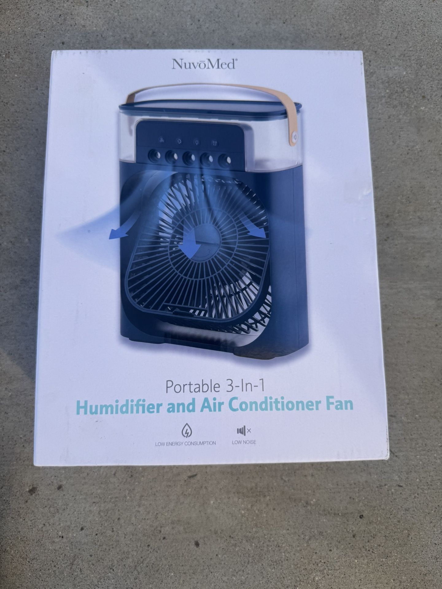 NuvoMed Portable 3-in-1 Humidifier and Air Conditioner Fan