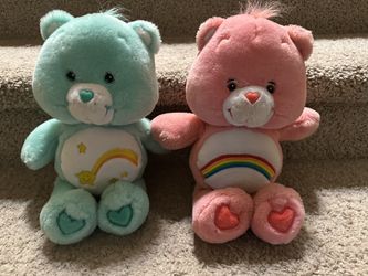 Care Bear Vintage 13” Shooting Star & Rainbow Lot Of 2 