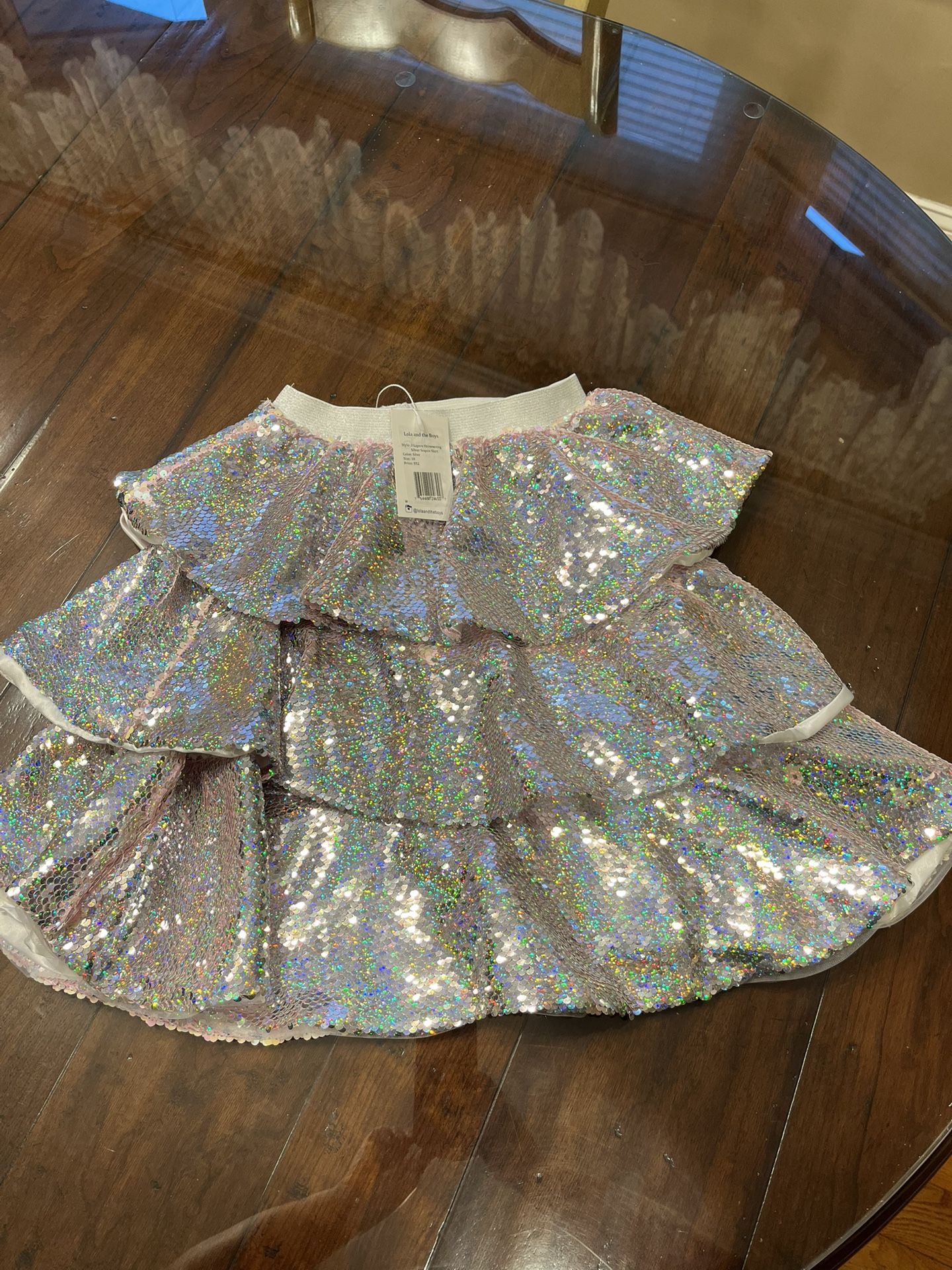 lola and the boys sequin skirt