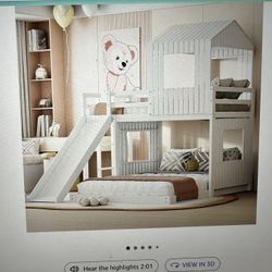 Bunk Bed With Twin On Top And Full Bed On Bottom.