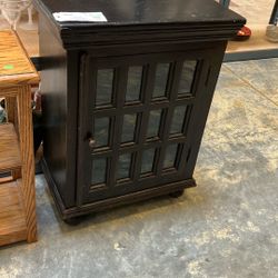 Solid Wood Glass Front Cabinet 