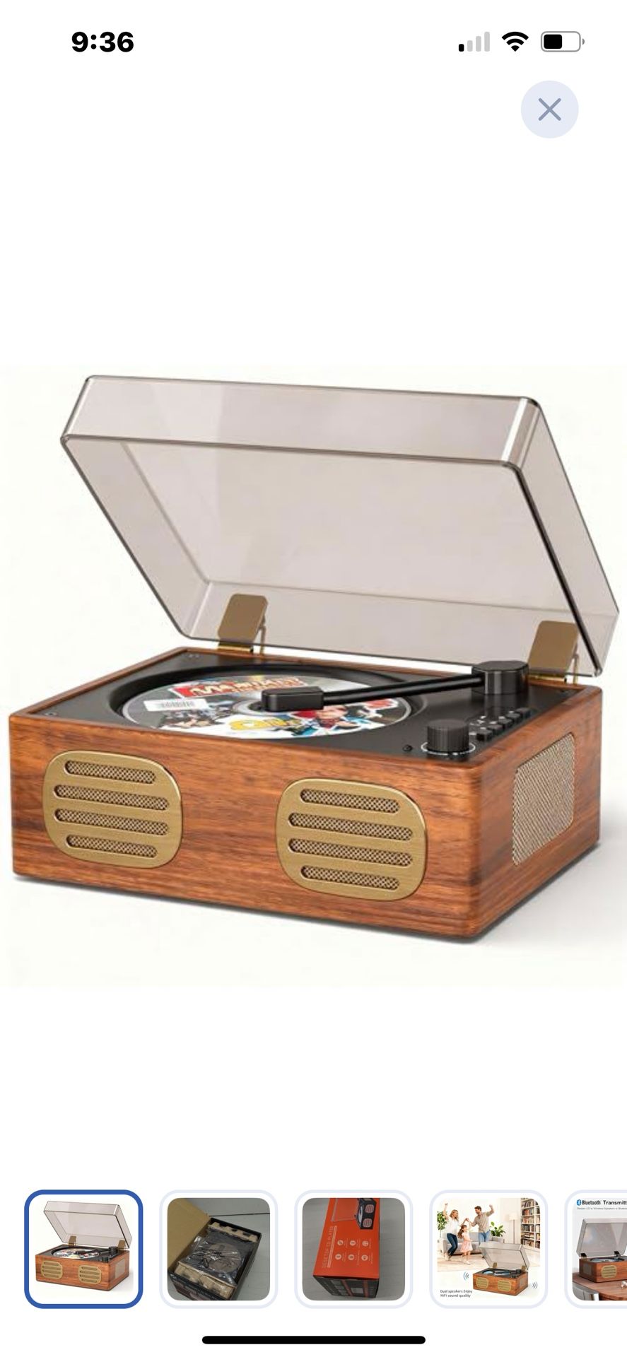 “New”Portable CD Player (rechargeable ,Bluetooth) Headphone Jack(USB/AUX)