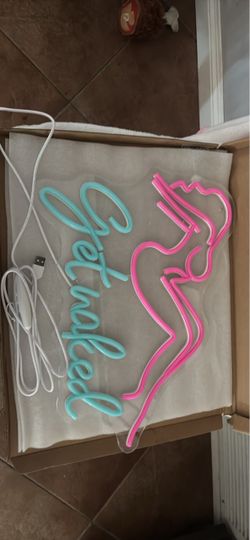 Get Naked LED Neon Sign