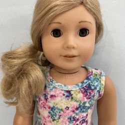 Retired American Girl Doll Just Like You #78 Blonde W Green Eyes 
