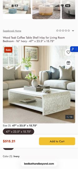 Shell Coffee Table (Lightly Damaged)