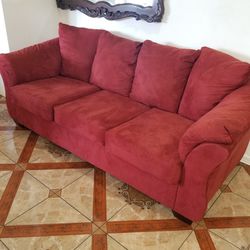 Modern Red/Burgundy Sofa Couch