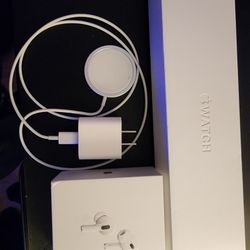 Airpods Pro 2nd Generation, Series 6 Apple Watch, MagSafe Charger