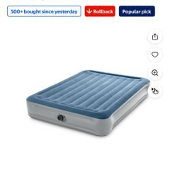 Intex 15" Queen Essential Rest Dura-Beam Deluxe Airbed Mattress with Built in Pump