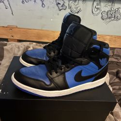 Size 11.5 Air Jordan 1 Mid 'Black Royal Blue'