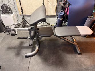 Weider XRS 20 Adjustable Weight Bench with Leg Developer and Preacher Curl Attachment