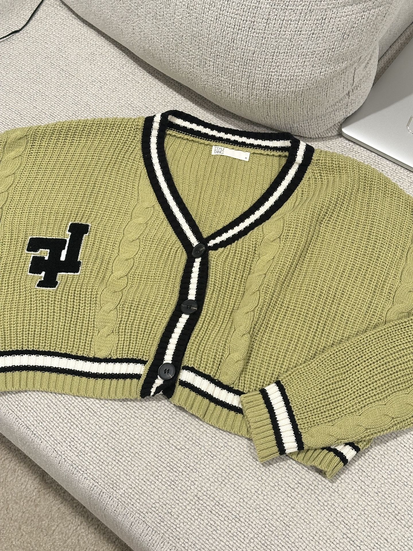 Green Sweater Cardigan Size Medium