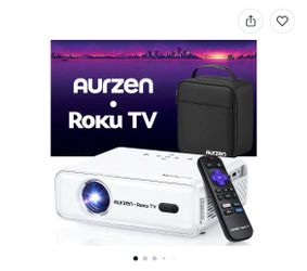 Aruzen Roku TV Smart Projector with Wifi Bluetooth & Auto Focus 1080P FHD New