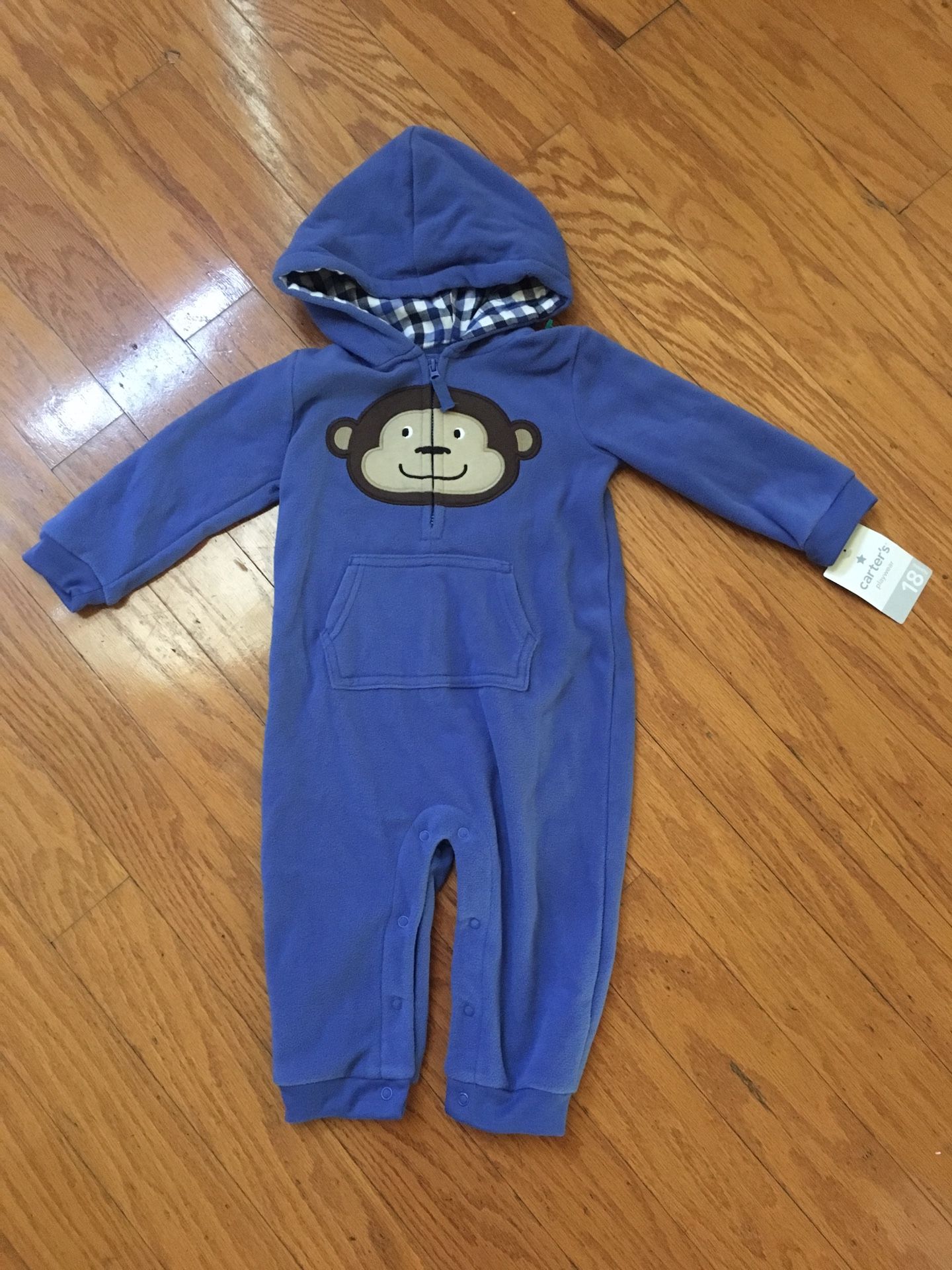 NWT Carter’s hoodie fleece onesie