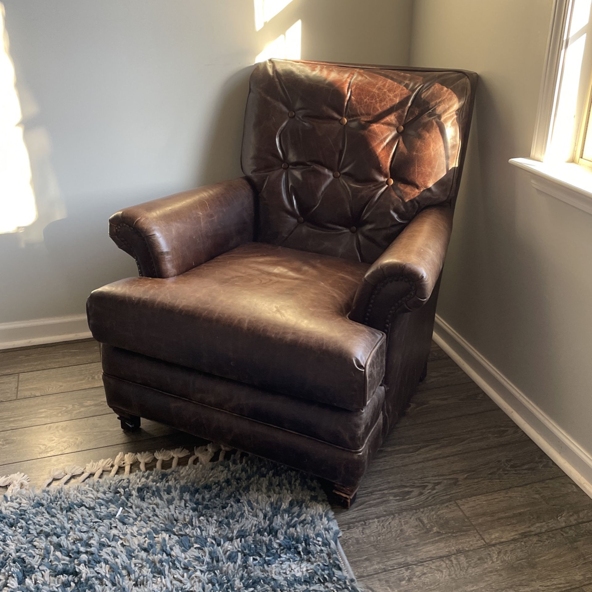 Pottery Barn Leather Accent Chair