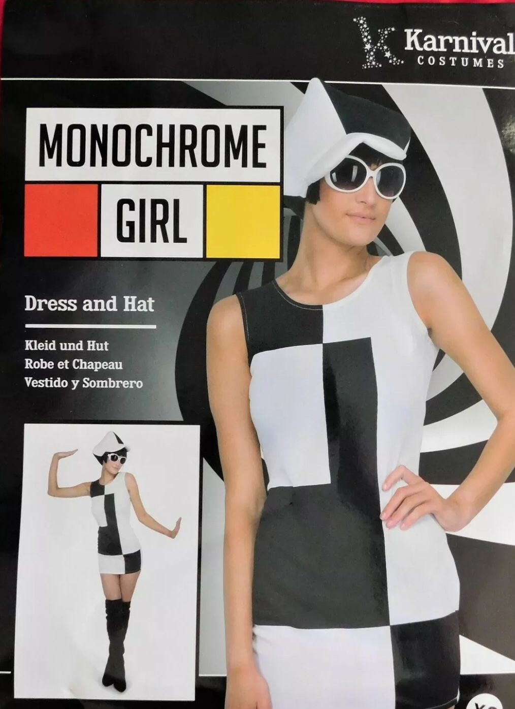 Halloween/ NEW Karnival Monochrome Girl Costume Sz XS Bodycon Style