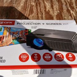 Gpx Projecter & Screen Kit (Brand New In The Box 