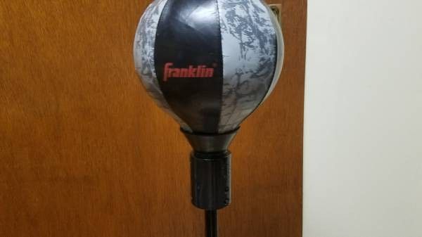 Franklin Sports Youth MMA Floor Standing Talking Speed Bag and Gloves - $20