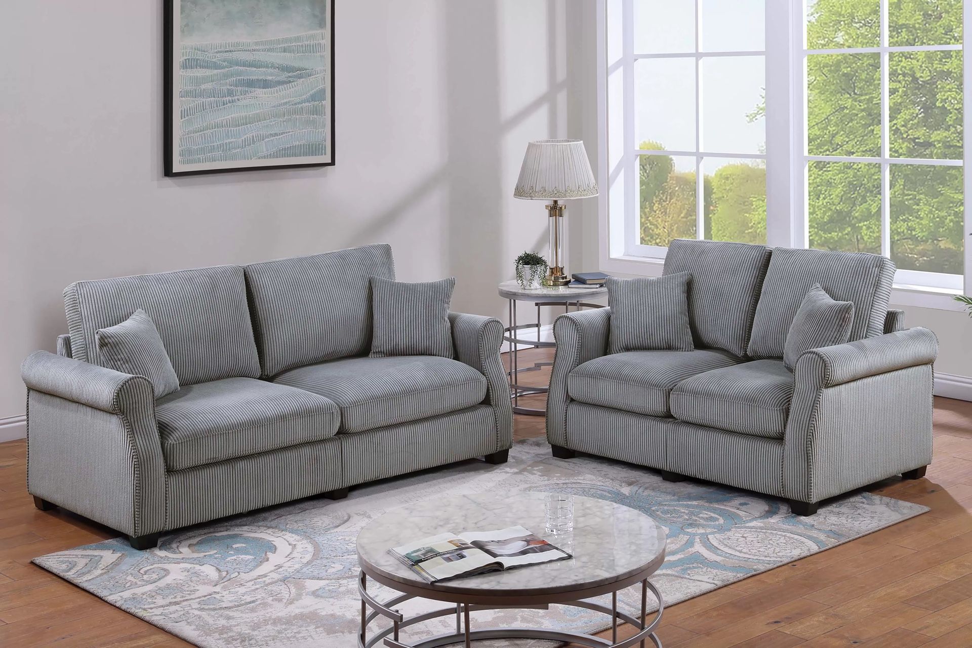 GRAY SOFA SET 