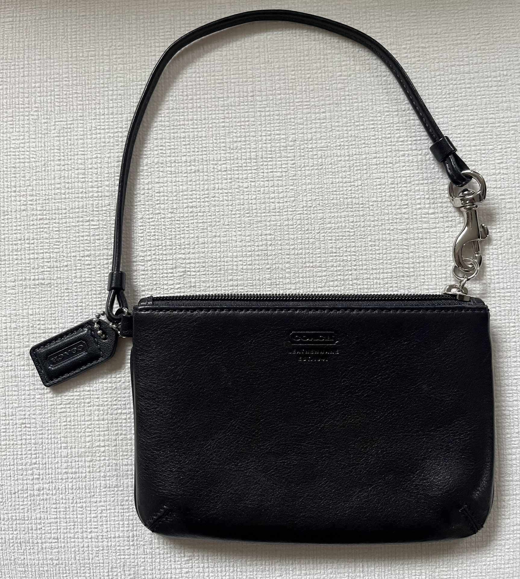 Vintage COACH Black Leather Wristlet