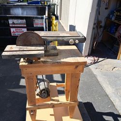 6 Inch Bench Sander With Disk Stand And  Motor