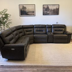 Costco Leather Electric Recliner Sectional Couch Delivery Available