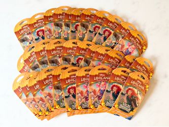 Wilds Unknown Booster Packs Sleeved Disney DLC Lorcana Card Game Box Iconic Enchanted Fabled Winterspell Toy Story Elsa Promo Buzz Jessie Pokemon OP P