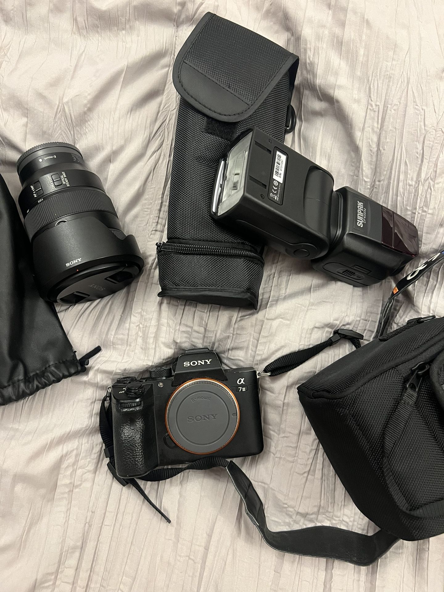 Sony A7iii, G Master Lens, FREE Sunpak Flash