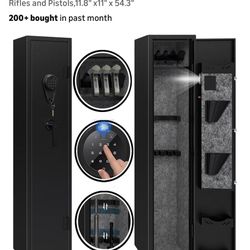 KAER Rifle Safe Gun Safe, Gun Safes for Rifles and Shotguns,Electronic Biometric Gun Safes, with Digital Keypad/Lock/Removable Shelf for 4-5 Gun Safes