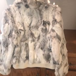 Beautiful Rafaella Leather Rabbit Jacket 