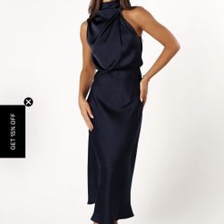 NWT Anabelle Halter Neck Midi Dress Petal And Pup Sz M