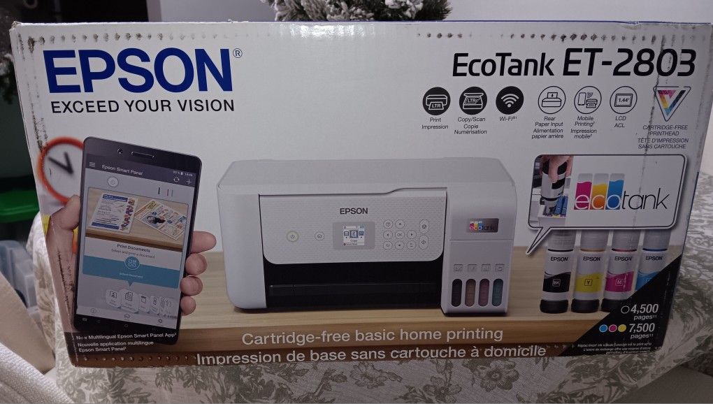 Epson Ecotank Et-2803 Printer New