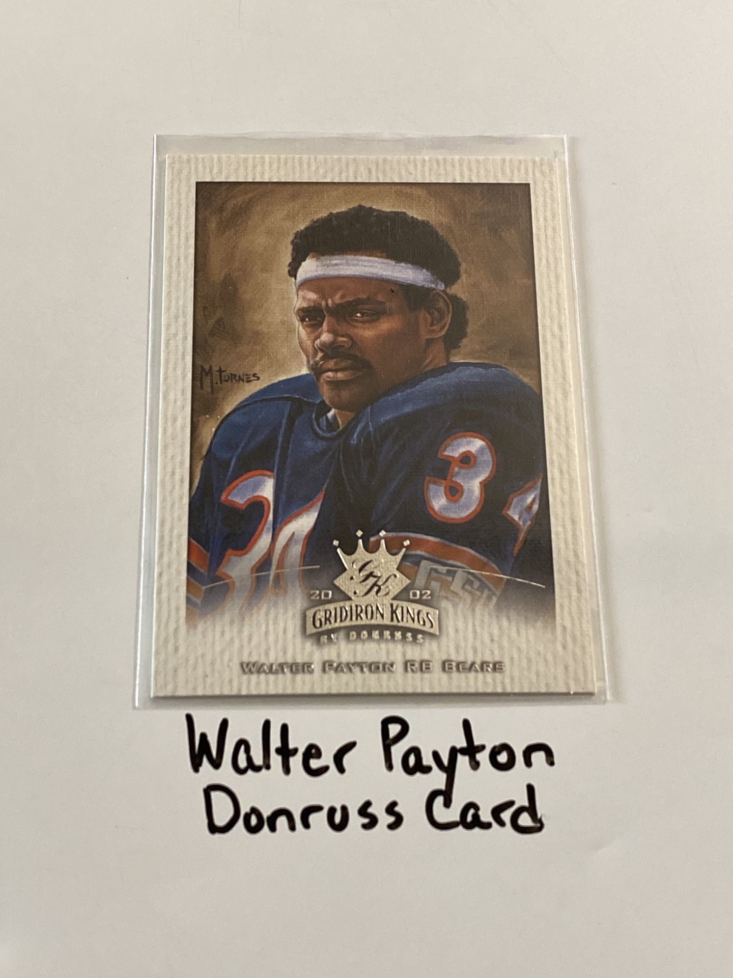 Walter Payton Chicago Bears Hall of Fame RB Donruss Card. 