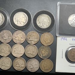 2DAY  SALE ONLY AT THIS LOW PRICE, 1857 Flying Eagles Indianhead, buffaloes , nickel and steel wheat penny coin collection