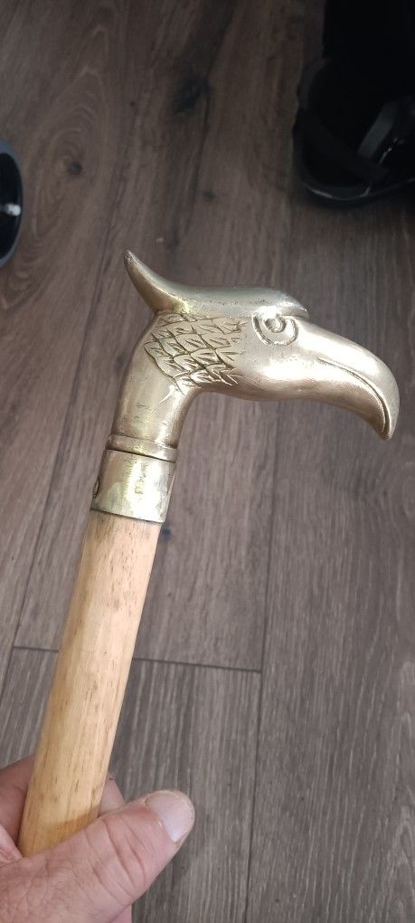 Vintage BRASS EAGLE WALKING STICK